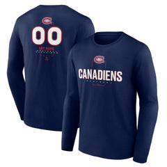 Montreal Canadiens Personalized Name & Number Midfielder Long Sleeve T-Shirt