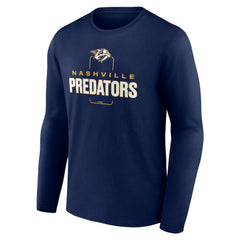Nashville Predators Personalized Name & Number Midfielder Long Sleeve T-Shirt