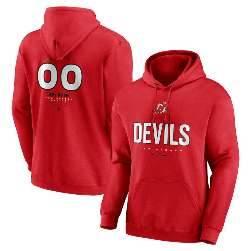 New Jersey Devils Personalized Name & Number Midfielder Pullover Hoodie