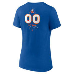 New York Islanders Women's Personalized Name & Number Midfielder V-Neck T-Shirt