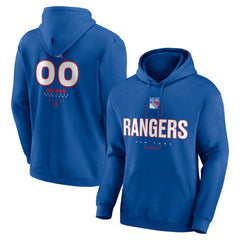 New York Rangers Personalized Name & Number Midfielder Pullover Hoodie