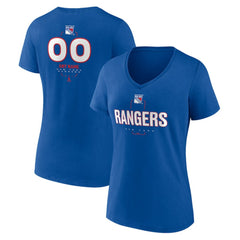 New York Rangers Women's Personalized Name & Number Midfielder V-Neck T-Shirt
