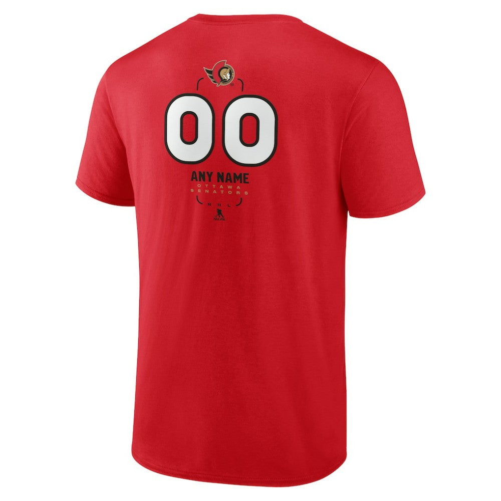 Ottawa Senators Personalized Name & Number Midfielder T-Shirt