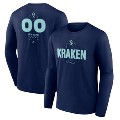 Seattle Kraken Personalized Name & Number Midfielder Long Sleeve T-Shirt
