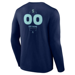 Seattle Kraken Personalized Name & Number Midfielder Long Sleeve T-Shirt