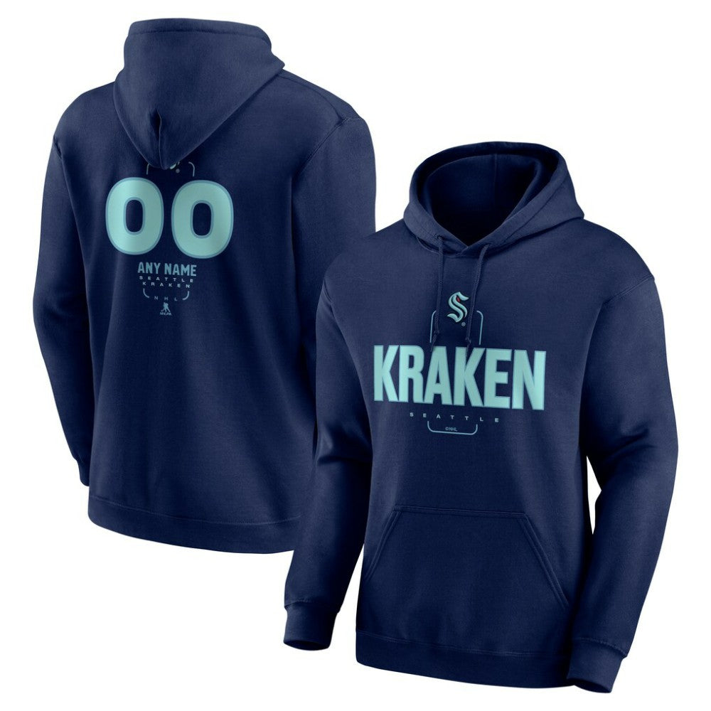 Seattle Kraken Personalized Name & Number Midfielder Pullover Hoodie