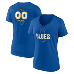 St. Louis Blues Women's Personalized Name & Number Midfielder V-Neck T-Shirt