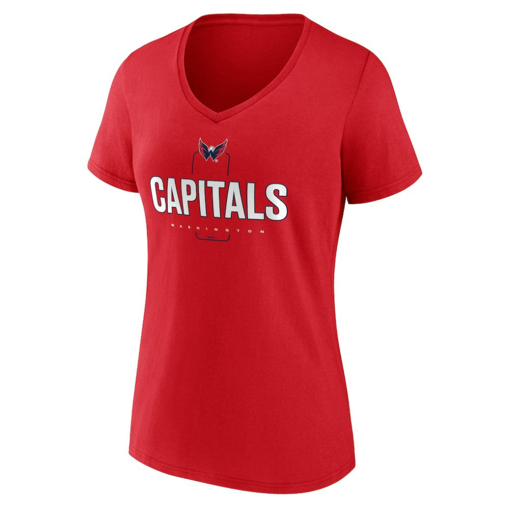 Washington Capitals Women's Personalized Name & Number Midfielder V-Neck T-Shirt