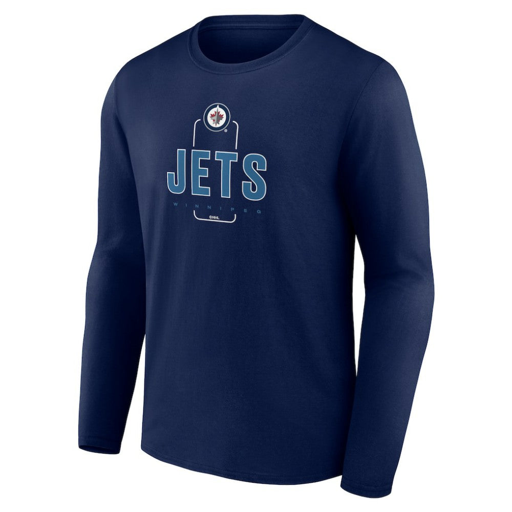 Winnipeg Jets Personalized Name & Number Midfielder Long Sleeve T-Shirt