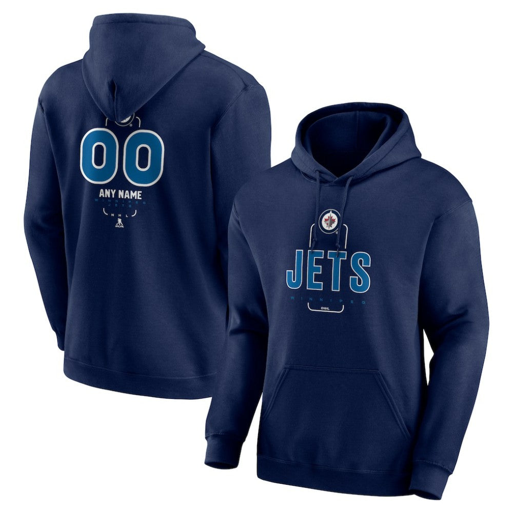 Winnipeg Jets Personalized Name & Number Midfielder Pullover Hoodie