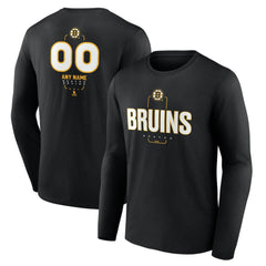 Boston Bruins Personalized Name & Number Midfielder Long Sleeve T-Shirt