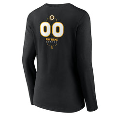Boston Bruins Women's Personalized Name & Number Midfielder Long Sleeve V-Neck T-Shirt
