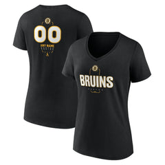 Boston Bruins Women's Personalized Name & Number Midfielder V-Neck T-Shirt