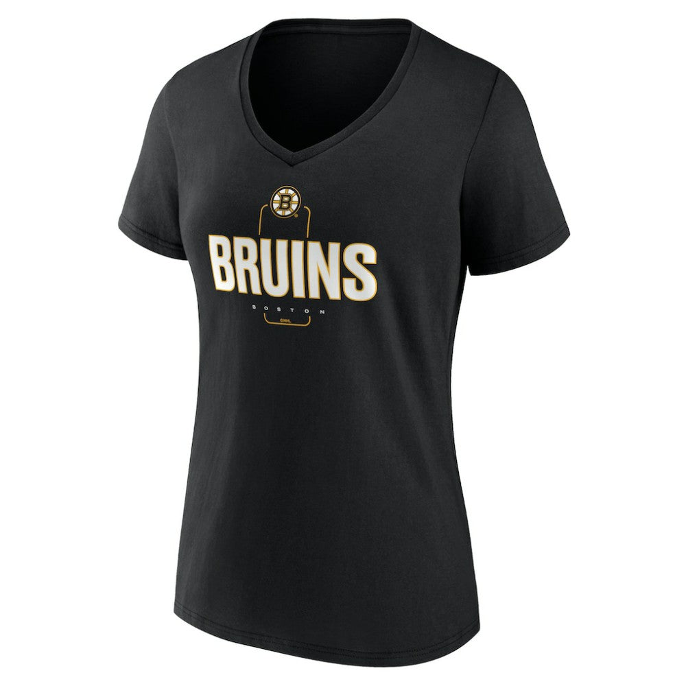 Boston Bruins Women's Personalized Name & Number Midfielder V-Neck T-Shirt