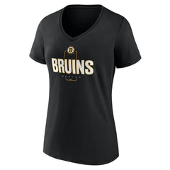 Boston Bruins Women's Personalized Name & Number Midfielder V-Neck T-Shirt