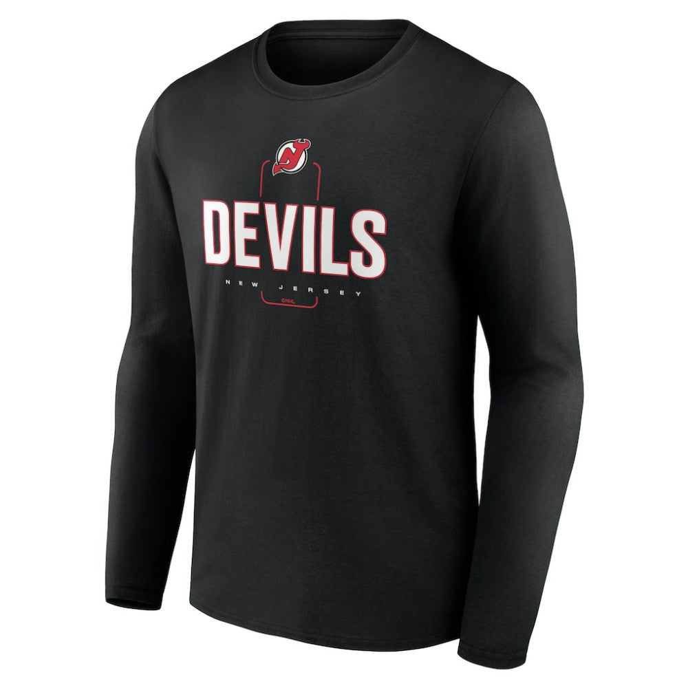 New Jersey Devils Personalized Name & Number Midfielder Long Sleeve T-Shirt