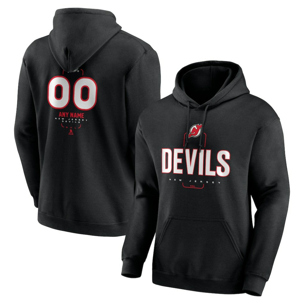 New Jersey Devils Personalized Name & Number Midfielder Pullover Hoodie
