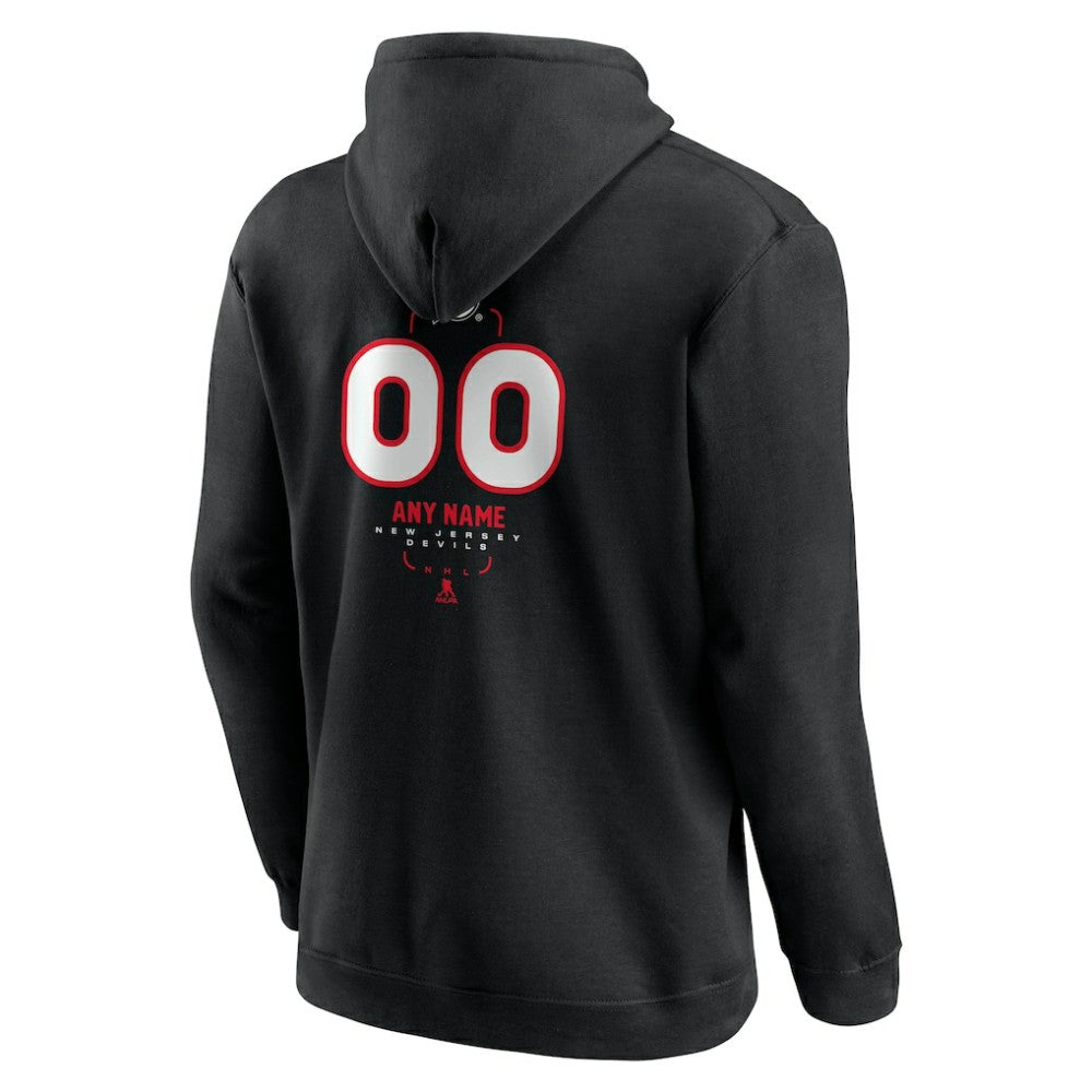 New Jersey Devils Personalized Name & Number Midfielder Pullover Hoodie