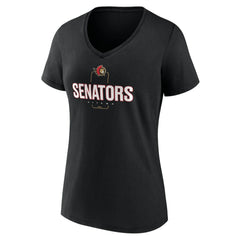 Ottawa Senators Women's Personalized Name & Number Midfielder V-Neck T-Shirt