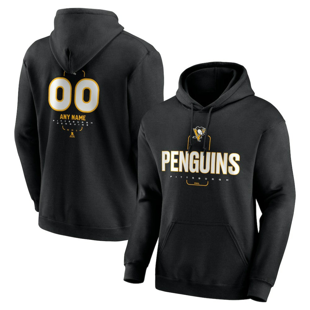Pittsburgh Penguins Personalized Name & Number Midfielder Pullover Hoodie