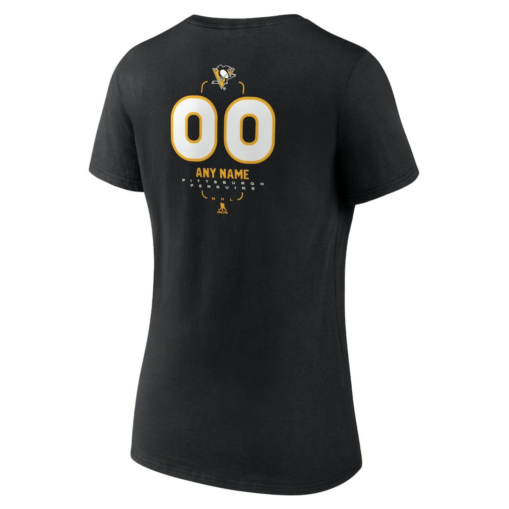Pittsburgh Penguins Women's Personalized Name & Number Midfielder V-Neck T-Shirt