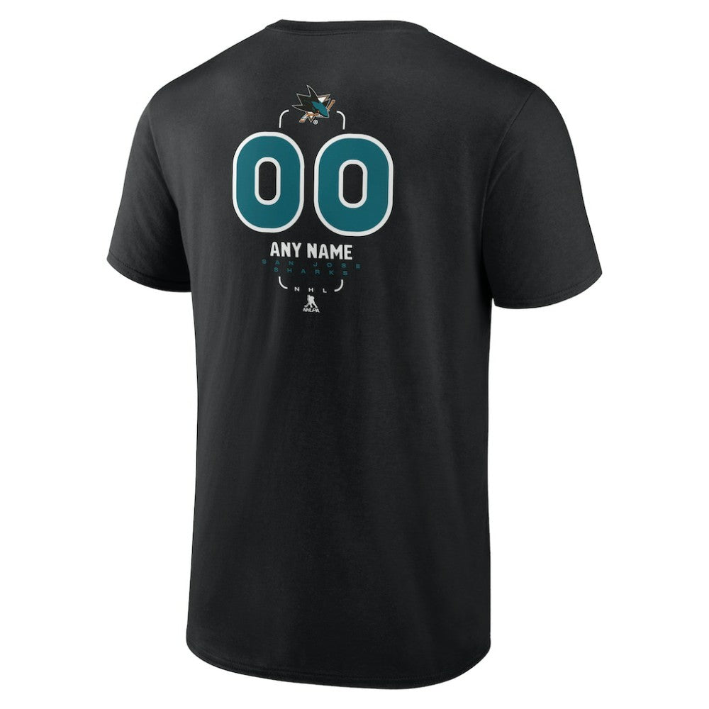 San Jose Sharks Personalized Name & Number Midfielder T-Shirt