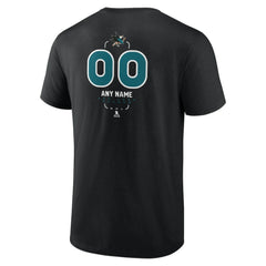 San Jose Sharks Personalized Name & Number Midfielder T-Shirt