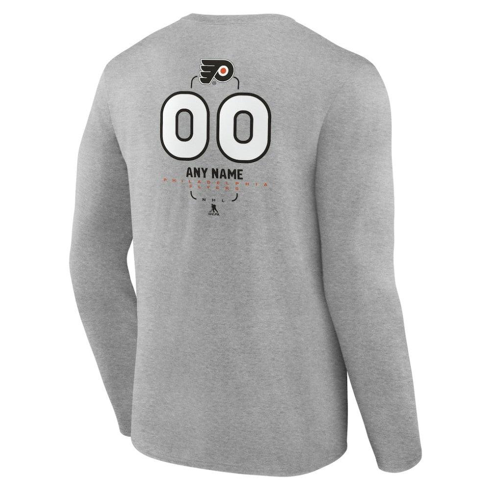 Philadelphia Flyers Personalized Name & Number Midfielder Long Sleeve T-Shirt