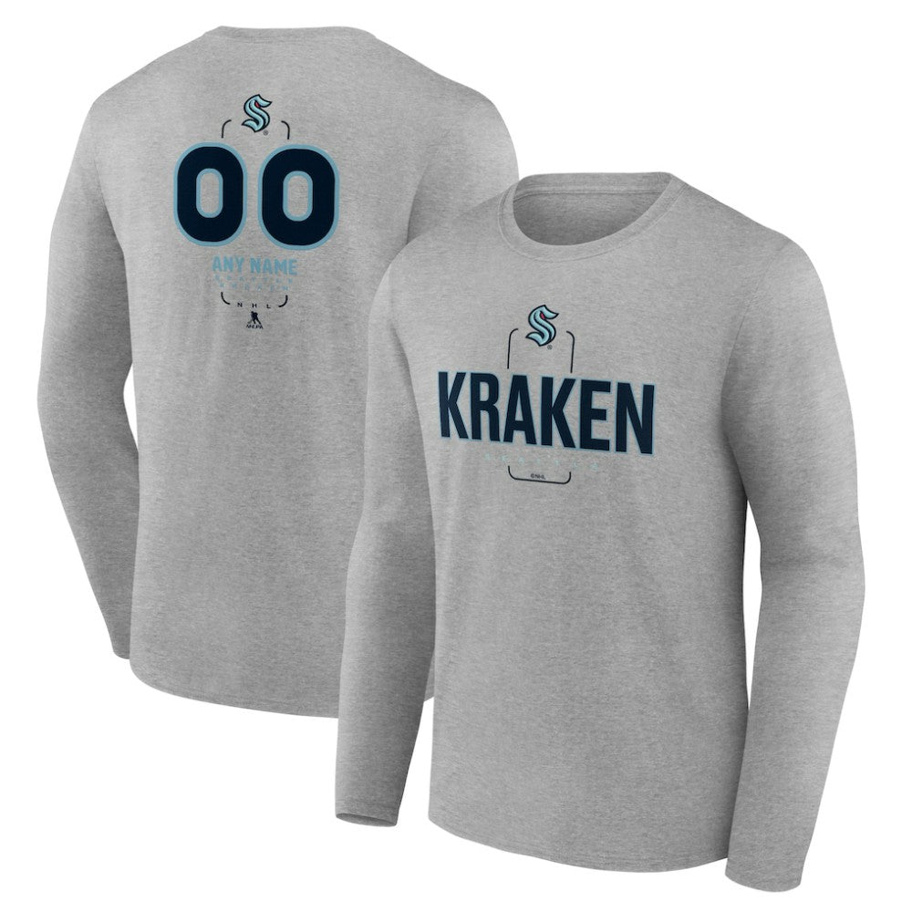 Seattle Kraken Personalized Name & Number Midfielder Long Sleeve T-Shirt