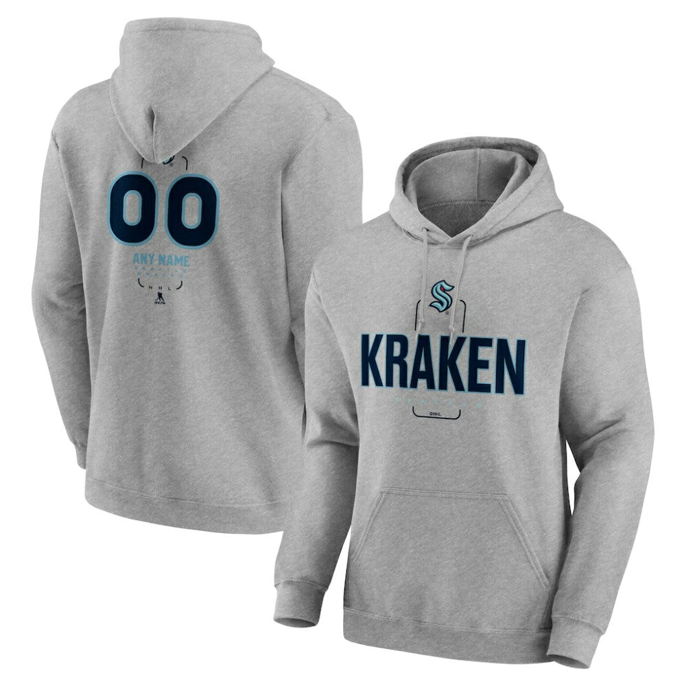 Seattle Kraken Personalized Name & Number Midfielder Pullover Hoodie