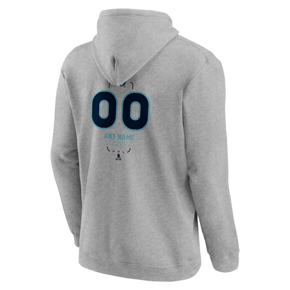 Seattle Kraken Personalized Name & Number Midfielder Pullover Hoodie