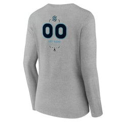 Seattle Kraken Women's Personalized Name & Number Midfielder Long Sleeve V-Neck T-Shirt