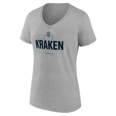 Seattle Kraken Women's Personalized Name & Number Midfielder V-Neck T-Shirt