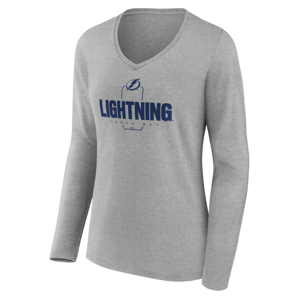 Tampa Bay Lightning Women's Personalized Name & Number Midfielder Long Sleeve V-Neck T-Shirt