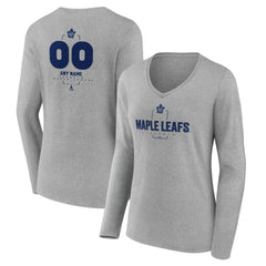 Toronto Maple Leafs Women's Personalized Name & Number Midfielder Long Sleeve V-Neck T-Shirt