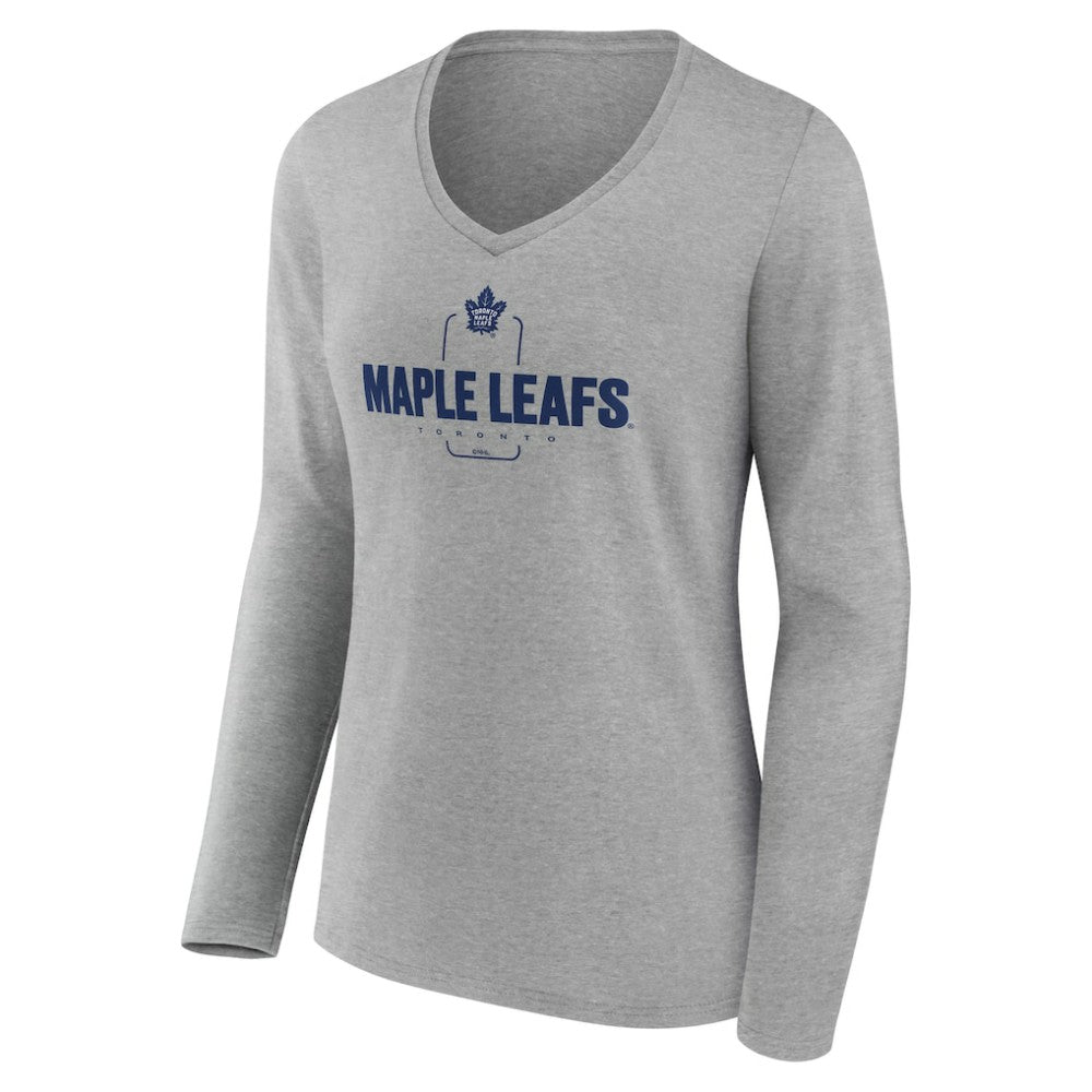 Toronto Maple Leafs Women's Personalized Name & Number Midfielder Long Sleeve V-Neck T-Shirt