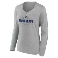Toronto Maple Leafs Women's Personalized Name & Number Midfielder Long Sleeve V-Neck T-Shirt