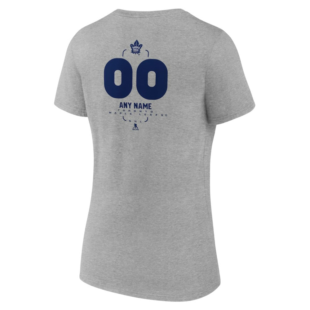 Toronto Maple Leafs Women's Personalized Name & Number Midfielder V-Neck T-Shirt