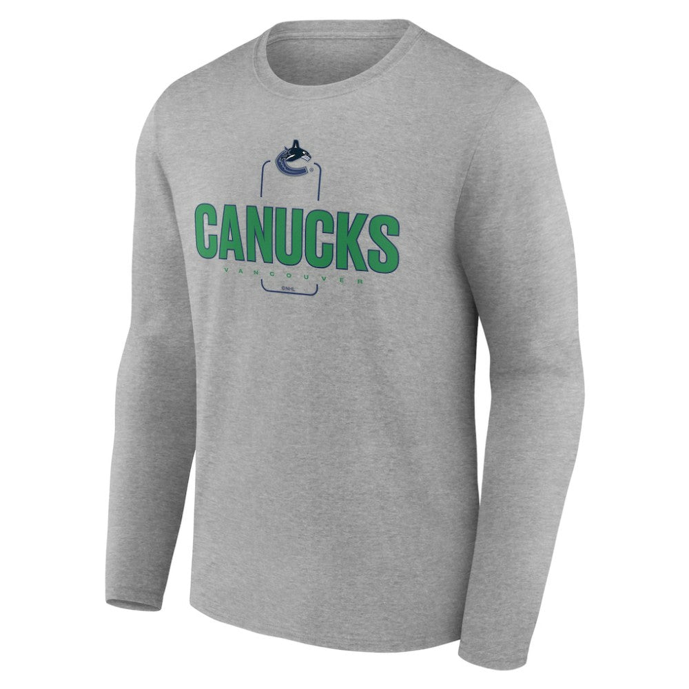 Vancouver Canucks Personalized Name & Number Midfielder Long Sleeve T-Shirt