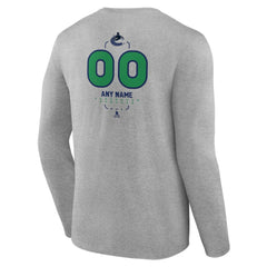 Vancouver Canucks Personalized Name & Number Midfielder Long Sleeve T-Shirt