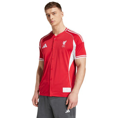 Liverpool Full-Button Baseball Jersey / Soccer On sale