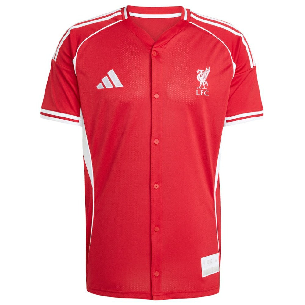 Liverpool Full-Button Baseball Jersey / Soccer On sale