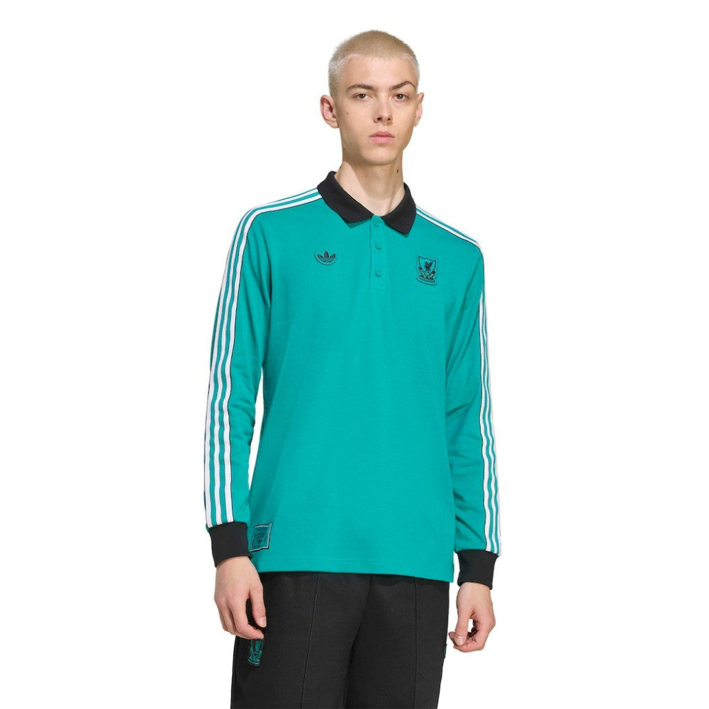 Liverpool Terrace Icons Long Sleeve Polo / Soccer Discount