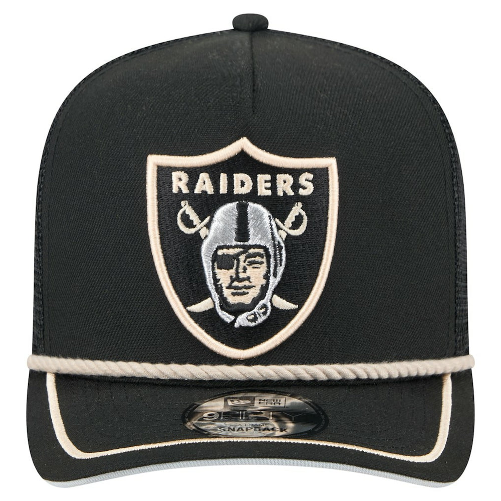NFL Las Vegas Raiders Vintage Team Rope A-Frame Trucker 9FIFTY Snapback Hat