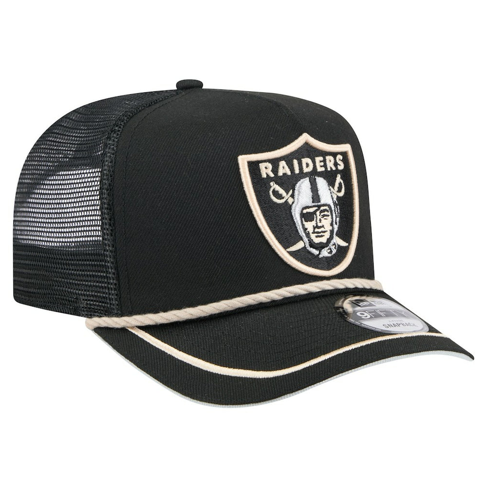 NFL Las Vegas Raiders Vintage Team Rope A-Frame Trucker 9FIFTY Snapback Hat