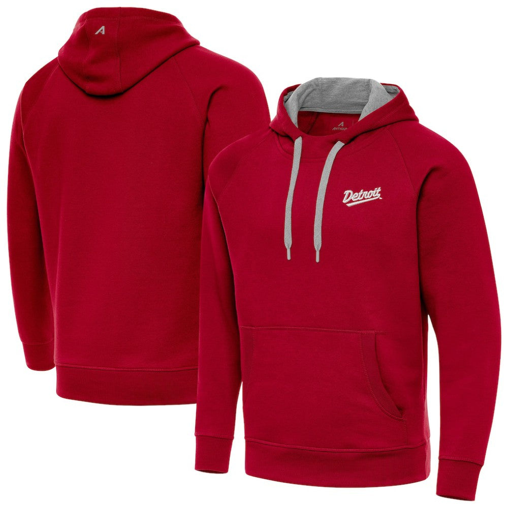 Detroit Red Wings Antigua 2025 NHL Stadium Series Victory Pullover Hoodie