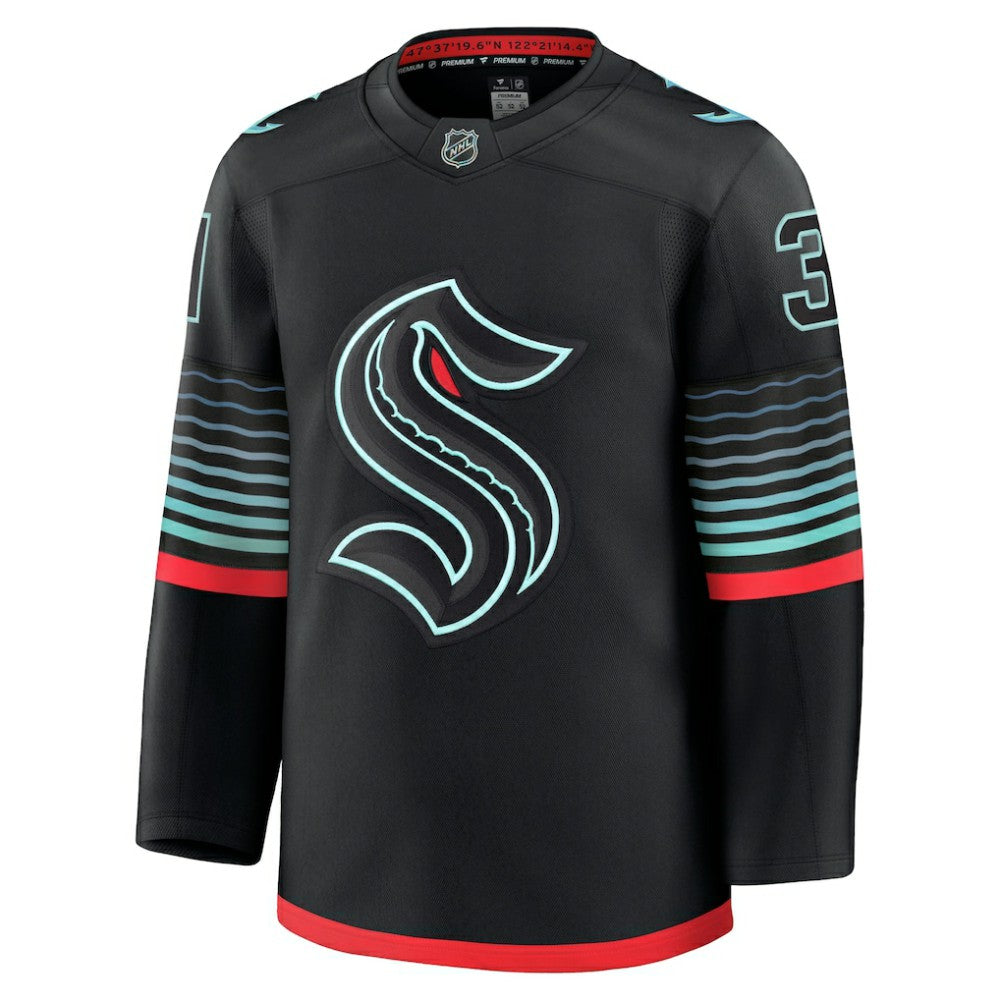 Philipp Grubauer Seattle Kraken Fanatics Alternate Premium Player Jersey