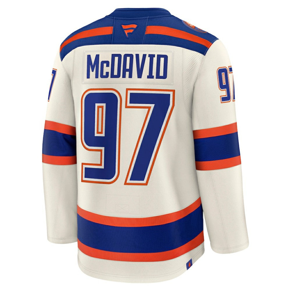 Connor McDavid Edmonton Oilers Fanatics Alternate Premium Jersey