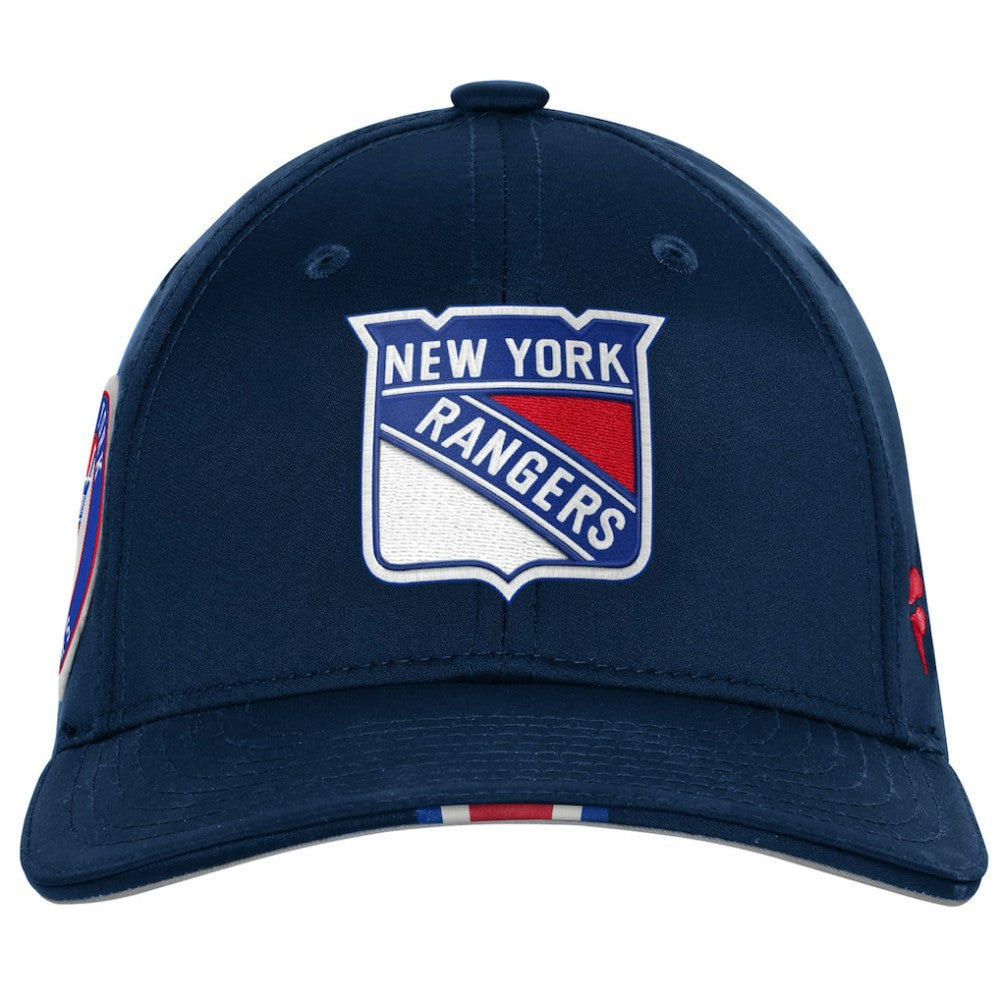 New York Rangers Fanatics Youth 2025 NHL Draft Authentic Pro On-Stage Podium Adjustable Hat