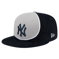New York Yankees Retro Split Corduroy Snapback Hat - Navy/Gray | New Era
